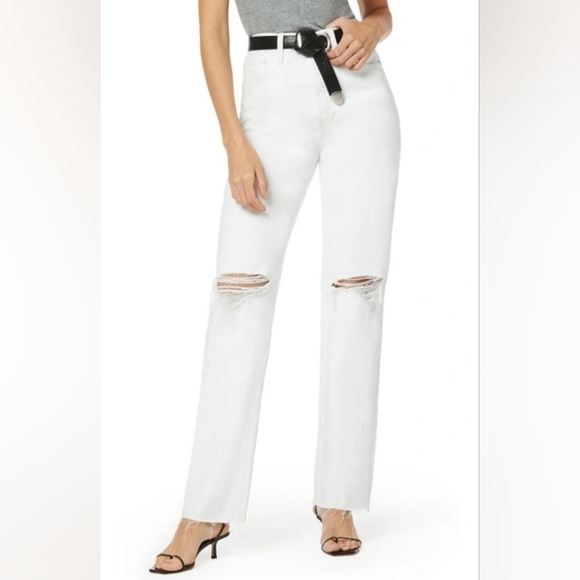 NWT Favorite Daughter 'The Otto High Waist Boyfriend Jean' In White Size 32 $198 - Picture 1 of 10